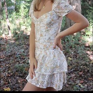 bardot mini floral eyelet dress!